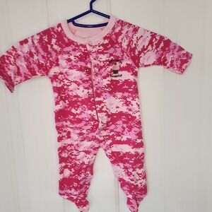 Cozy Pink Camo Kids Footie